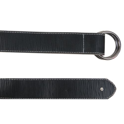 Женский ремень из эко кожи пряжка два кольца Doca 54579 Черный