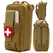 Небольшая армейская аптечка сумка для медикаментов Edibazzar 8930542741210 Койот