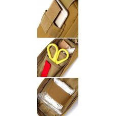 Небольшая армейская аптечка сумка для медикаментов Edibazzar 8930542741210 Койот