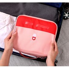 Вместительная дорожная туристическая аптечка Edibazzar Розовая