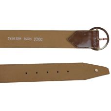 Женский ремень пояс из эко кожи с круглой пряжкой Doca 54584 Бежевый