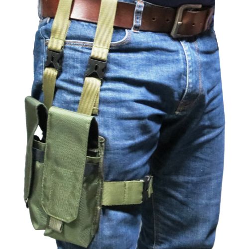 Подсумок на ногу бедро для двух автоматных рожков АК Ukr Military S1645307 Хаки