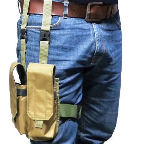 Подсумок на ногу бедро для двух автоматных рожков АК Ukr Military S1645308 Койот