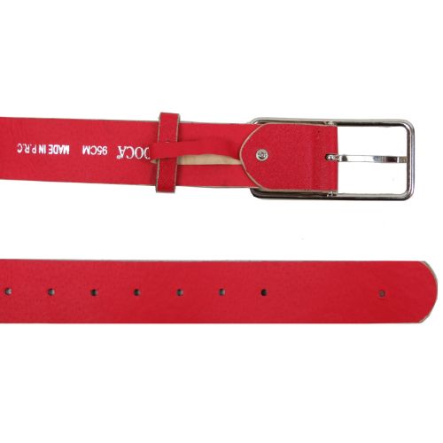 Женский ремень под джинсы из искусственной кожи Doca 54621 Красный