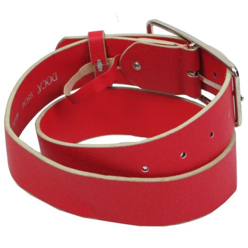 Женский ремень под джинсы из искусственной кожи Doca 54621 Красный