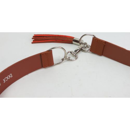 Женский ремень из искусственной кожи пряжка два кольца Doca 54572 Коричневый