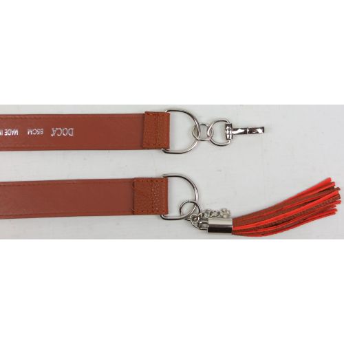 Женский ремень из искусственной кожи пряжка два кольца Doca 54572 Коричневый