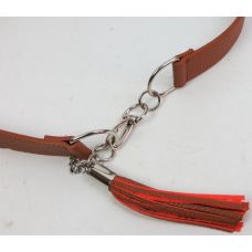 Женский ремень из искусственной кожи пряжка два кольца Doca 54572 Коричневый