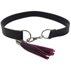 Женский ремень из искусственной кожи пряжка два кольца Doca 54574 Черный