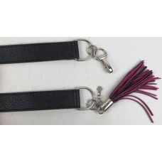 Женский ремень из искусственной кожи пряжка два кольца Doca 54574 Черный