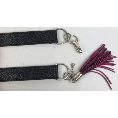 Женский ремень из искусственной кожи пряжка два кольца Doca 54574 Черный