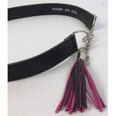 Женский ремень из искусственной кожи пряжка два кольца Doca 54574 Черный