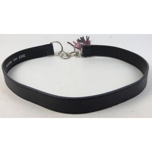 Женский ремень из искусственной кожи пряжка два кольца Doca 54574 Черный