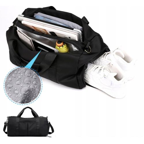 Спортивная сумка с отделами для обуви влажных вещей Edibazzar 6056623771549 18L Черная