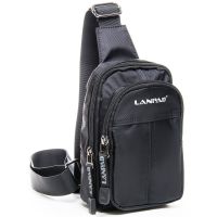 Небольшая нагрудная сумка баретка слинг Lanpad LAN7662 Черная