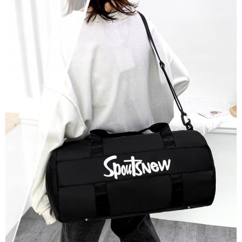 Спортивная сумка с отделами для обуви, влажных вещей 20L Edibazzar черный