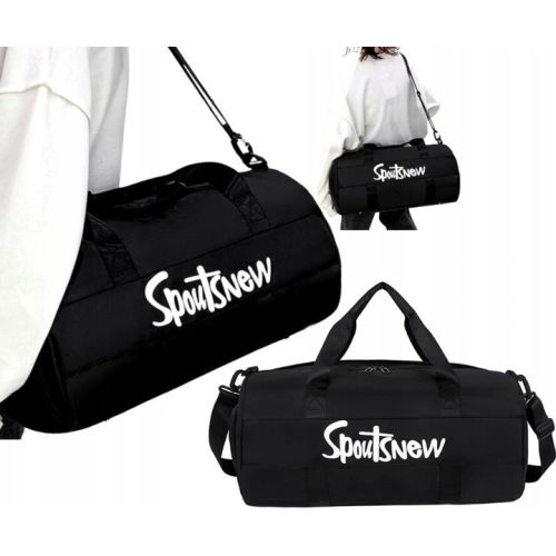 Спортивная сумка с отделами для обуви, влажных вещей 20L Edibazzar черный