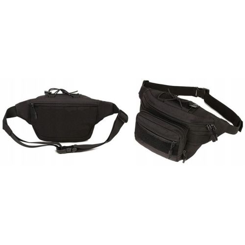 Большая тактическая поясная набедренная сумка Edibazzar черная
