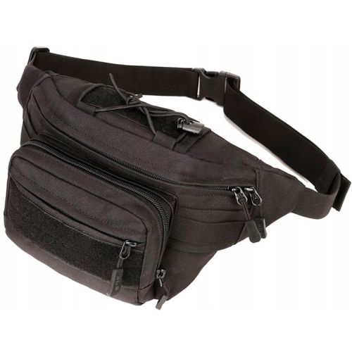 Большая тактическая поясная набедренная сумка Edibazzar черная