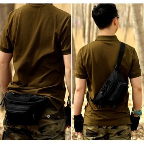 Большая тактическая поясная набедренная сумка Edibazzar черная