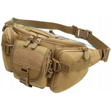 Большая тактическая поясная набедренная сумка Edibazzar койот