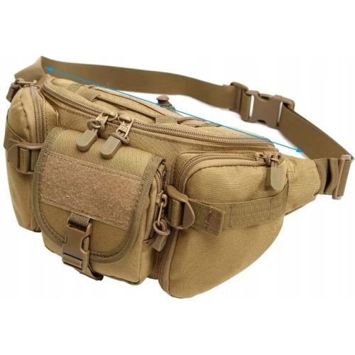 Большая тактическая поясная набедренная сумка Edibazzar койот