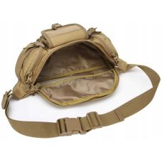 Большая тактическая поясная набедренная сумка Edibazzar койот