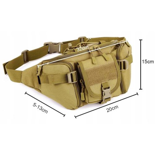 Большая тактическая поясная набедренная сумка Edibazzar койот