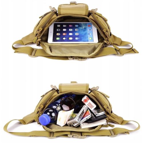 Большая тактическая поясная набедренная сумка Edibazzar койот
