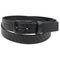 Мужской кожаный ремень под брюки Skipper Украина 1472-35 черный