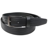 Кожаный мужской ремень под брюки Skipper Украина 1475-35 черный