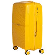 Большой пластиковый чемодан из поликарбоната 85L Horoso желтый