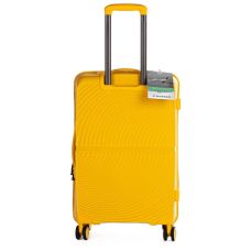 Большой пластиковый чемодан из поликарбоната 85L Horoso желтый