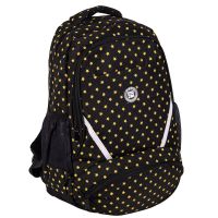 Рюкзак молодежный Paso 18L черный со звездами