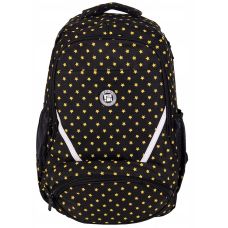 Рюкзак молодежный Paso 18L черный со звездами