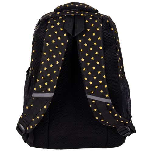 Рюкзак молодежный Paso 18L черный со звездами