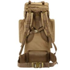 Большой тактический армейский рюкзак с дождевиком 65L Combat Койот