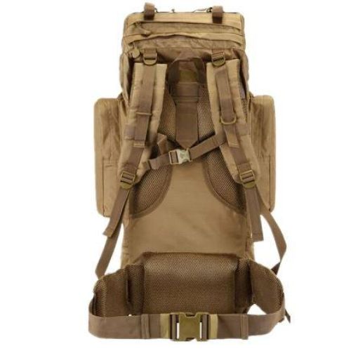 Большой тактический армейский рюкзак с дождевиком 65L Combat Койот