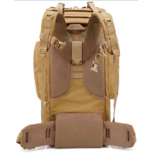 Большой тактический армейский рюкзак с дождевиком 65L Combat Койот
