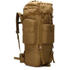 Большой тактический армейский рюкзак с дождевиком 65L Combat Койот