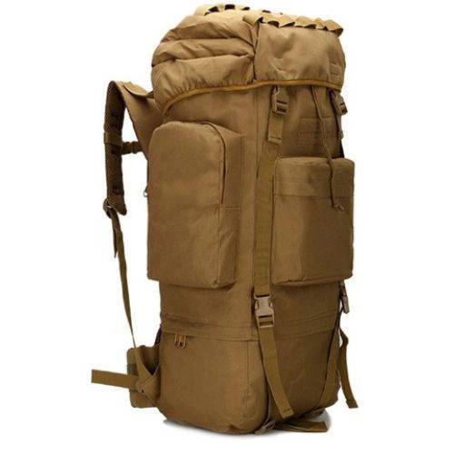 Большой тактический армейский рюкзак с дождевиком 65L Combat Койот
