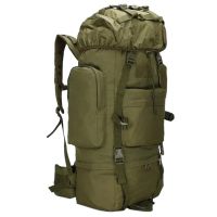 Большой тактический, армейский рюкзак с дождевиком 65L Combat Хаки