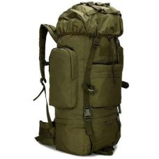 Большой тактический, армейский рюкзак с дождевиком 65L Combat Хаки