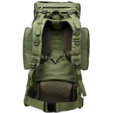 Большой тактический, армейский рюкзак с дождевиком 65L Combat Хаки