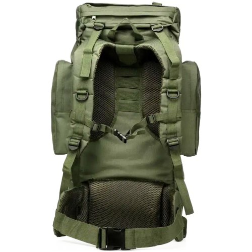 Большой тактический, армейский рюкзак с дождевиком 65L Combat Хаки