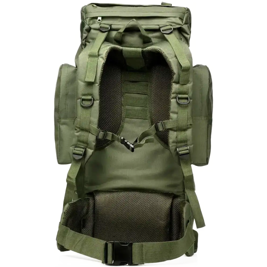Большой тактический, армейский рюкзак с дождевиком 65L Combat Хаки