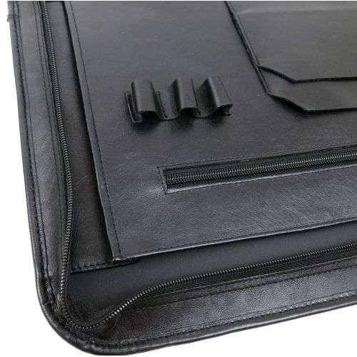 Папка кожаная деловая Portfolio Port1022 Черная