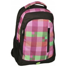 Городской рюкзак в клетку PASO 12-A060 20L  Розовый с черный 