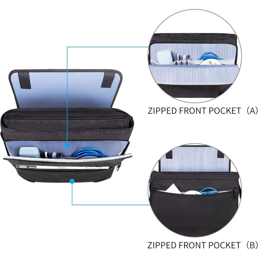 Сумка почтальонка  для ноутбука 15,6 дюймов Kroser Laptop Bag NTM2832NX Черная