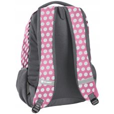 Яркий женский рюкзак Paso 18-2708PI16 20L Розовый в горох